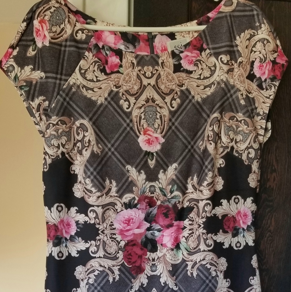 Black and pink dress